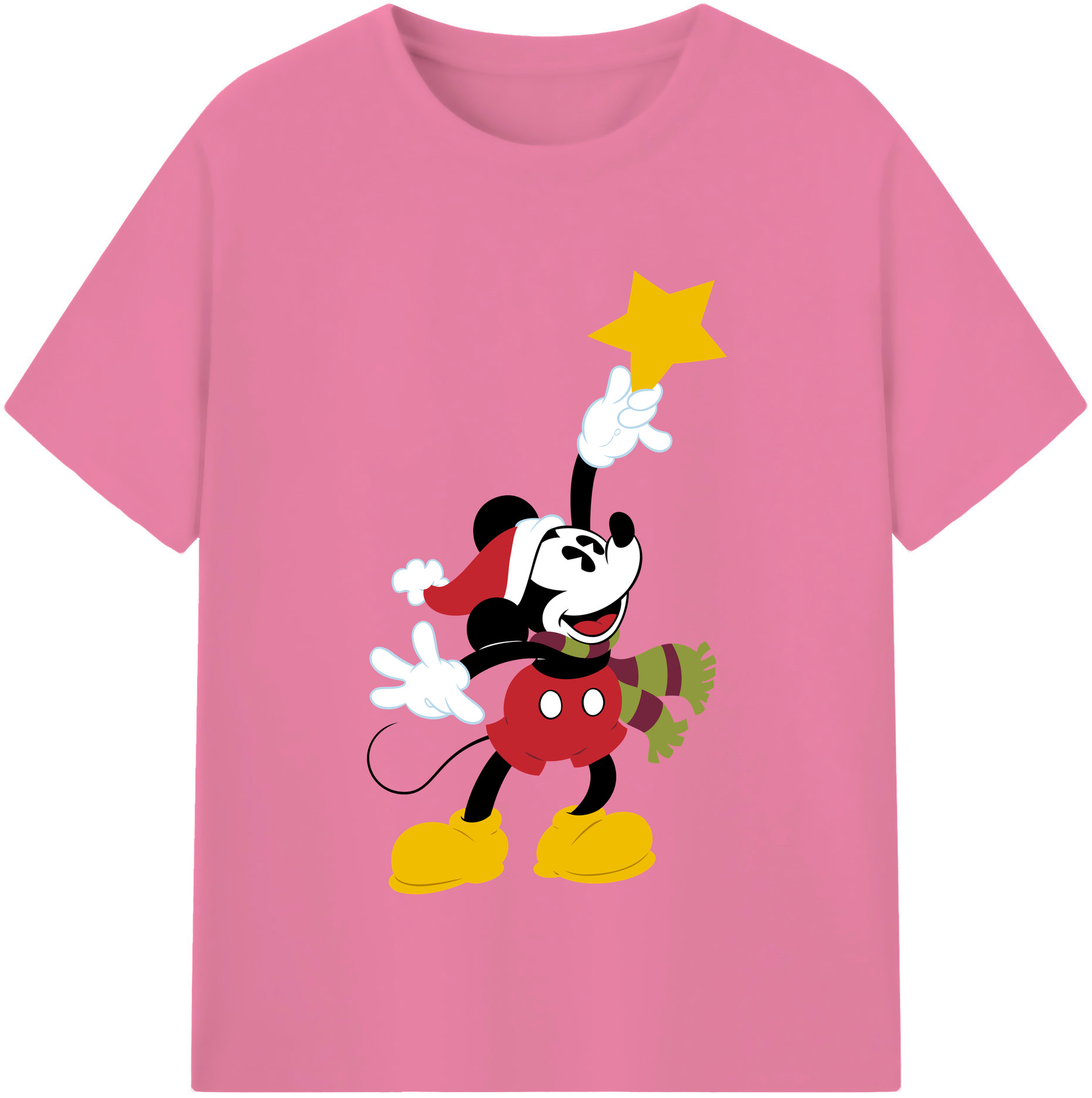 （画像用） ミッキーマウス Mickey Mouse 綿100％半袖Tシャツ（フロントプリント）